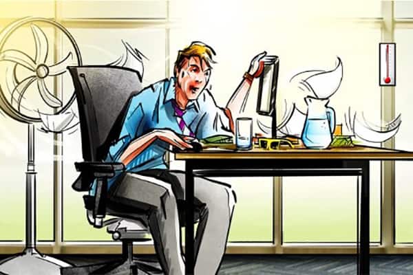 Raamfolie warm op kantoor